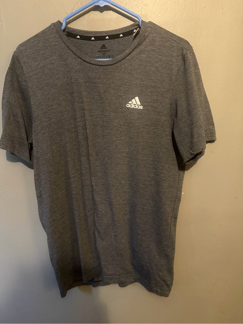 adidas Dark Gray Primegreen Crew Neck Short Sleeve Shirt